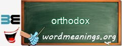 WordMeaning blackboard for orthodox